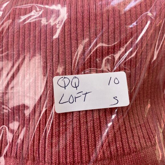 Ann Taylor LOFT Merino Wool Blend Sweater Womens Small Pink Sexy Turtleneck Y2K - Picture 12 of 12